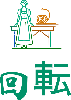 回転 logo design