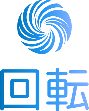 回転 logo design