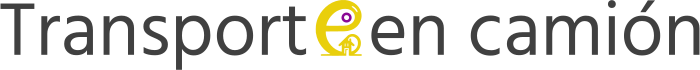 Transporte en camión logo design