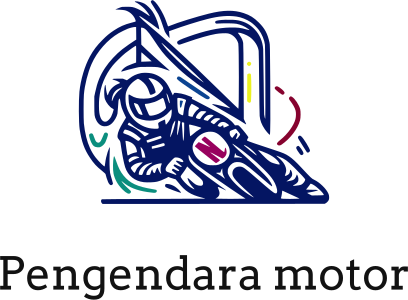 Pengendara motor logo design