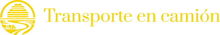 Transporte en camión logo design