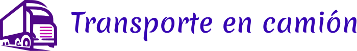 Transporte en camión logo design