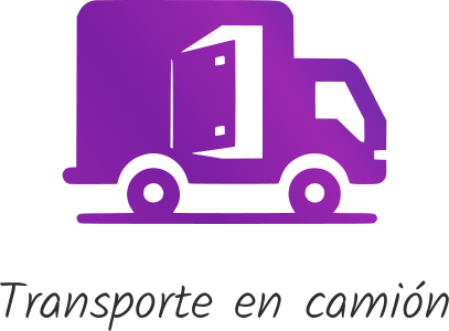 Transporte en camión logo design