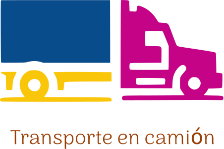 Transporte en camión logo design