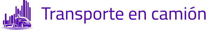 Transporte en camión logo design