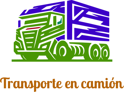 Transporte en camión logo design