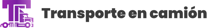 Transporte en camión logo design