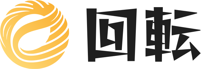 回転 logo design