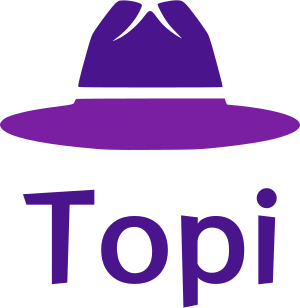 desain logo Topi