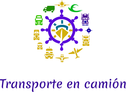 Transporte en camión logo design