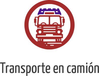 diseño de logotipo Transporte en camión