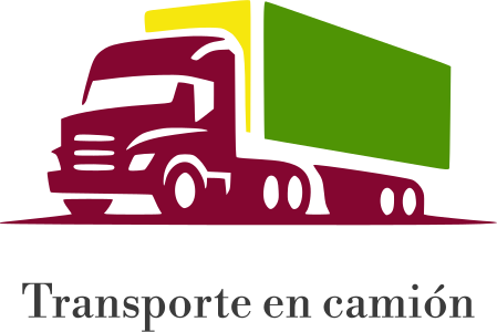 Transporte en camión logo design