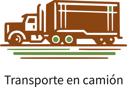 diseño de logotipo Transporte en camión