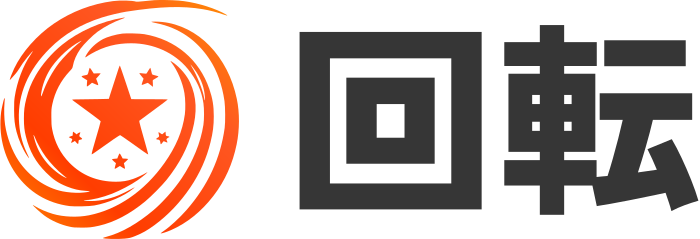 回転 logo design