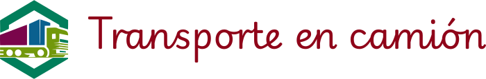 Transporte en camión logo design