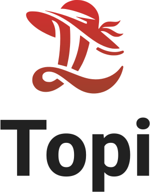 desain logo Topi
