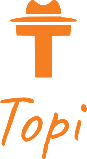 desain logo Topi