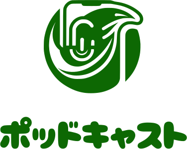ポッドキャスト logo design