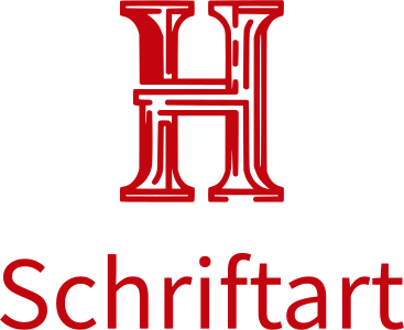 Schriftart logo design