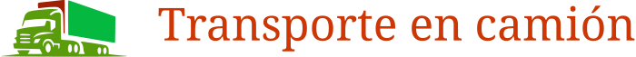 Transporte en camión logo design