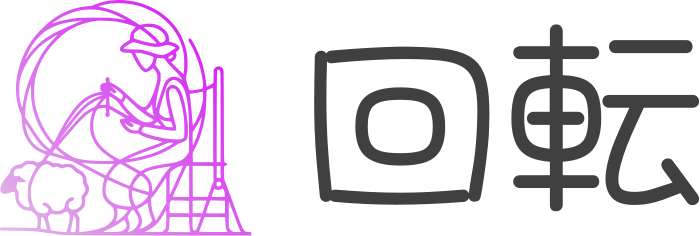 回転 logo design