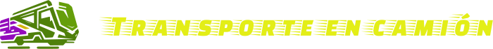 Transporte en camión logo design